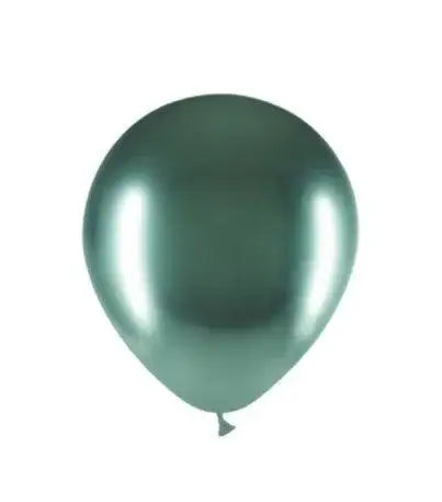 Groene Ballonnen Chroom 10 Stuks 30 cm - Ballonnenshop.nl