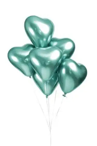 Groene Hartjes Ballonnen - 6 stuks - 30 cm - Ballonnenshop.nl