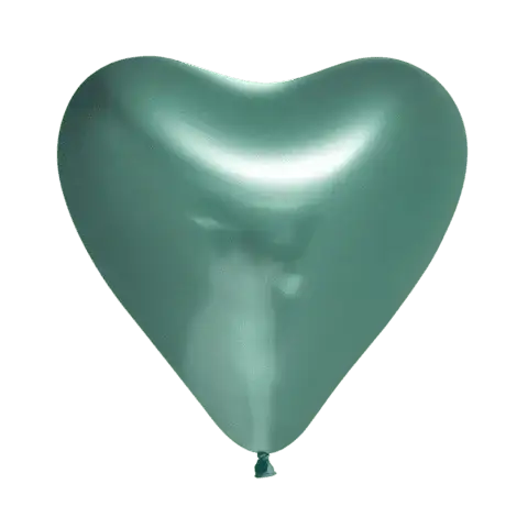 Groene Hartjes Ballonnen - 6 stuks - 30 cm - Ballonnenshop.nl