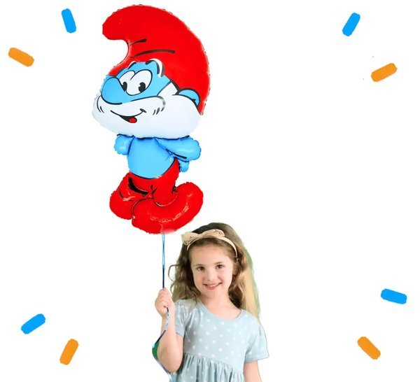 Grote Smurf Helium Ballon - Gevuld Met Helium - 84 cm - Ballonnenshop.nl