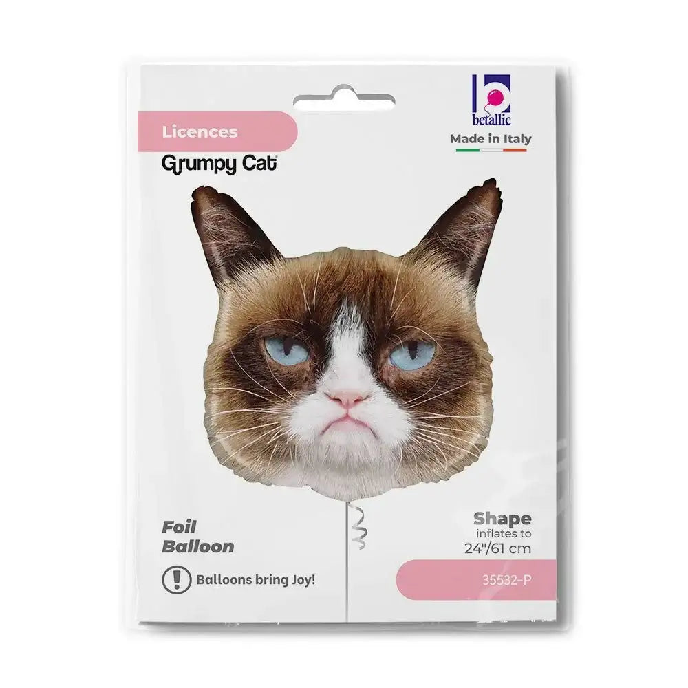Grumpy Cat Helium Ballon - Gevuld Met Helium - 61 cm - Ballonnenshop.nl