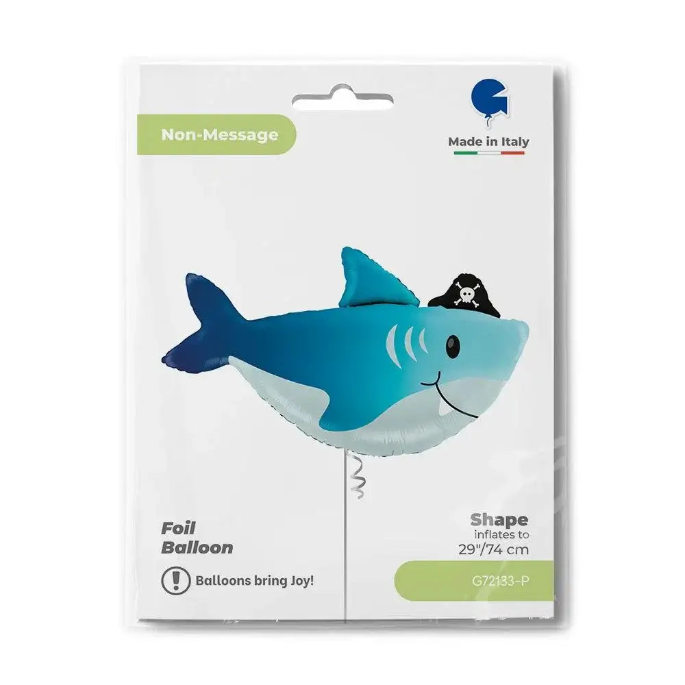 Haai Helium Ballon - Gevuld Met Helium - 74 cm - Ballonnenshop.nl