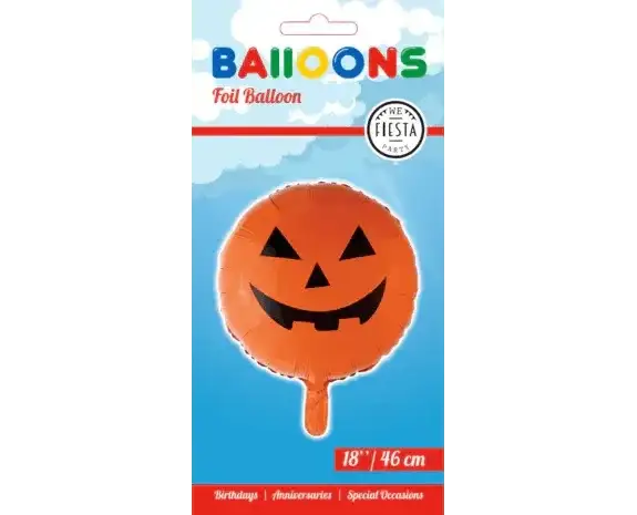 Halloween Pompoen Folie Ballon - 45 cm - Ballonnenshop.nl