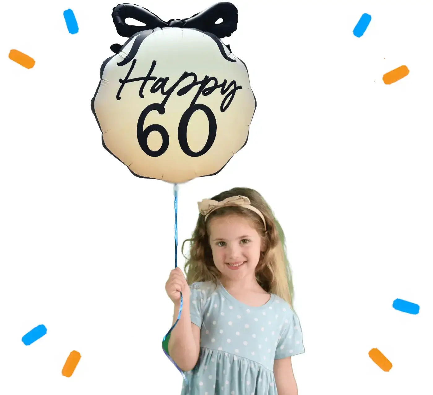 Happy 60 Helium Ballon - Gevuld Met Helium - 55 cm - Ballonnenshop.nl
