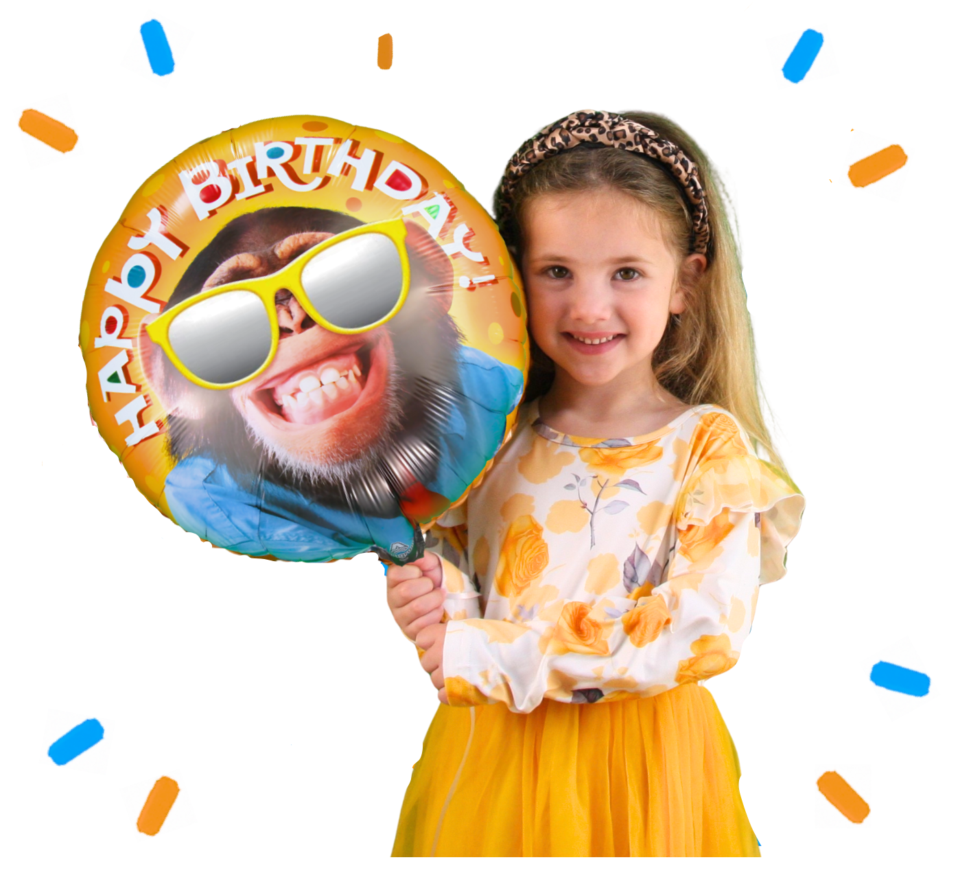 Helium Ballon Happy Birthday Aap - Gevuld Met Helium - 45 cm