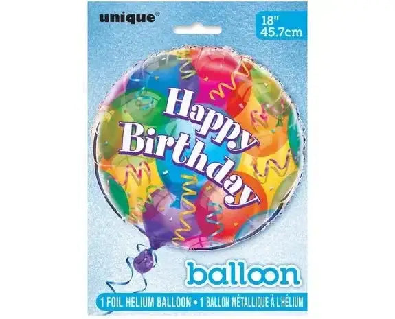 Happy Birthday Ballonnen Gekleurd Folie Ballon - 45 cm - Ballonnenshop.nl
