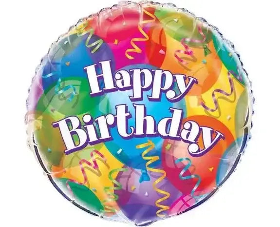 Happy Birthday Ballonnen Gekleurd Helium Ballon - Gevuld Met Helium - 45 cm - Ballonnenshop.nl
