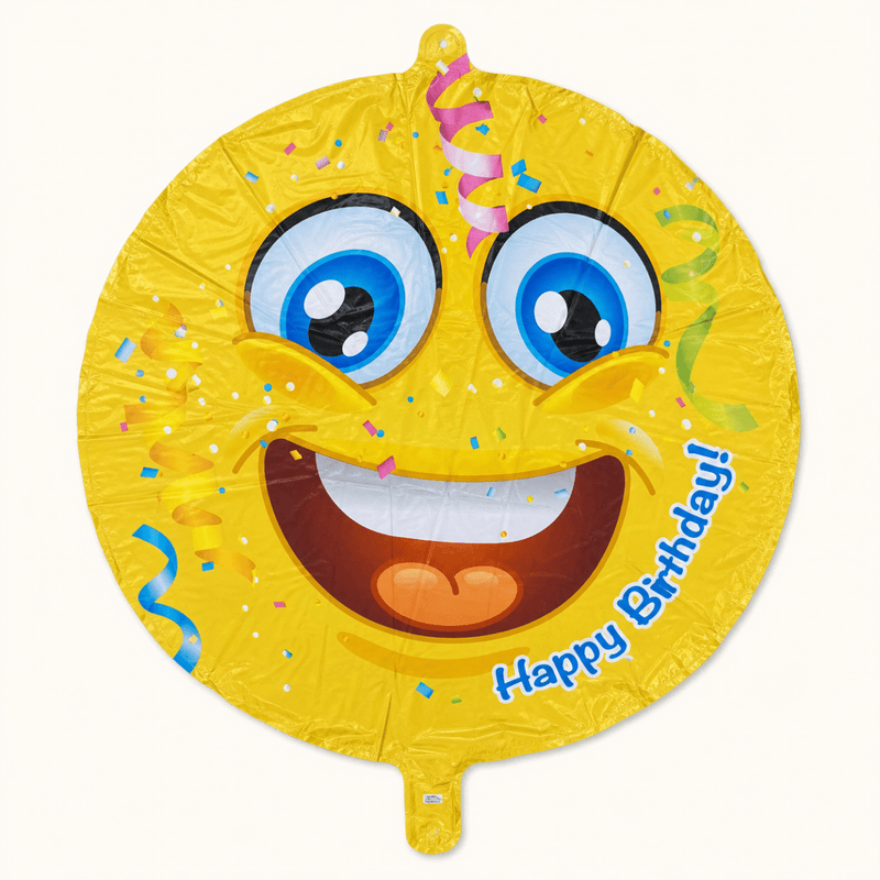 Happy Birthday Emoji Folie Ballon - 45 cm - Ballonnenshop.nl