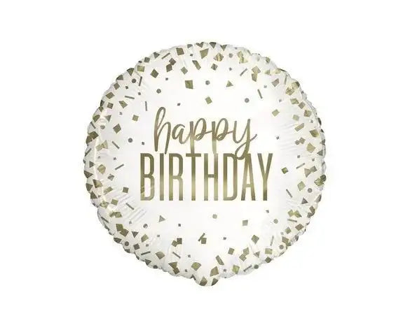 Happy Birthday Helium Ballon Goud - Gevuld Met Helium - 45 cm - Ballonnenshop.nl