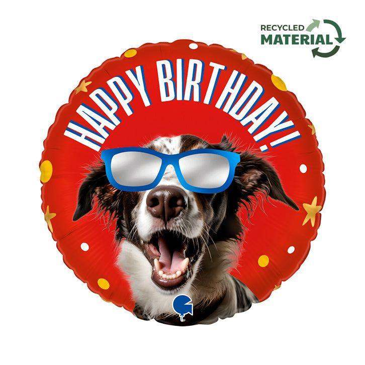 Happy Birthday Hond Folie Ballon - 46 cm - Ballonnenshop.nl