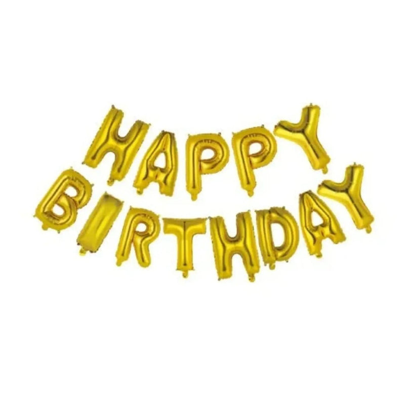 Happy Birthday Letter Ballonnen Goud 41 cm - Ballonnenshop.nl