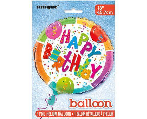 Happy Birthday Taart Folie Ballon - 45 cm - Ballonnenshop.nl