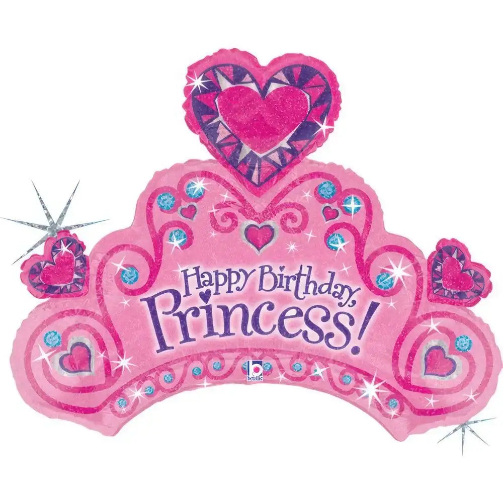 Happy Birthday Tiara Folie Ballon - 86 cm - Ballonnenshop.nl