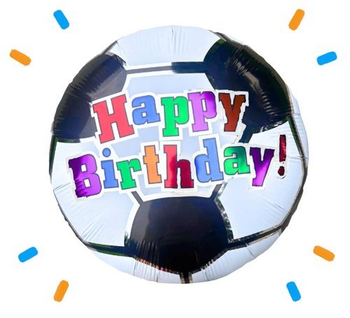 Happy Birthday Voetbal Helium Ballon - Gevuld Met Helium - 45 cm - Ballonnenshop.nl