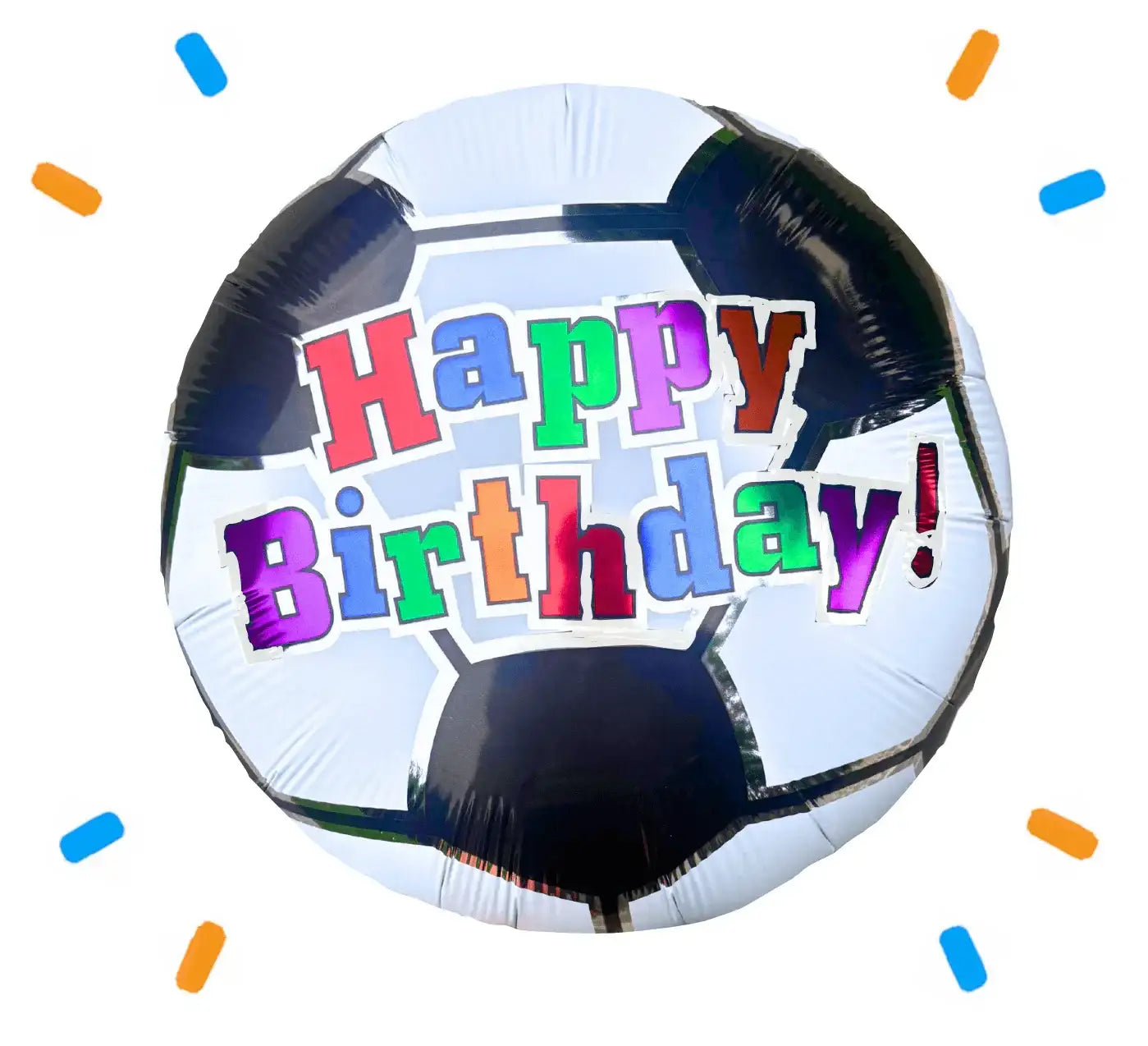 Happy Birthday Voetbal Helium Ballon - Gevuld Met Helium - 45 cm - Ballonnenshop.nl