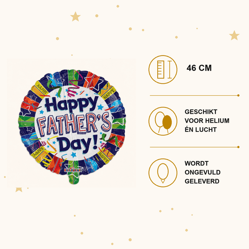 Happy Father's Day Folie Ballon - 46 cm - Ballonnenshop.nl