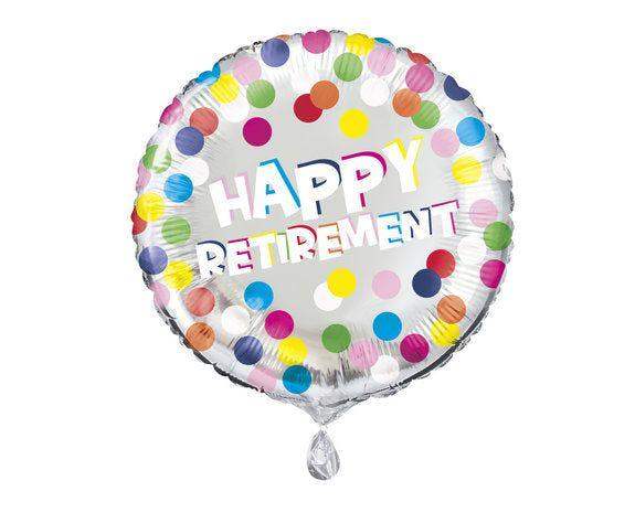 Happy Retirement Folie Ballon Gekleurd - 45 cm - Ballonnenshop.nl