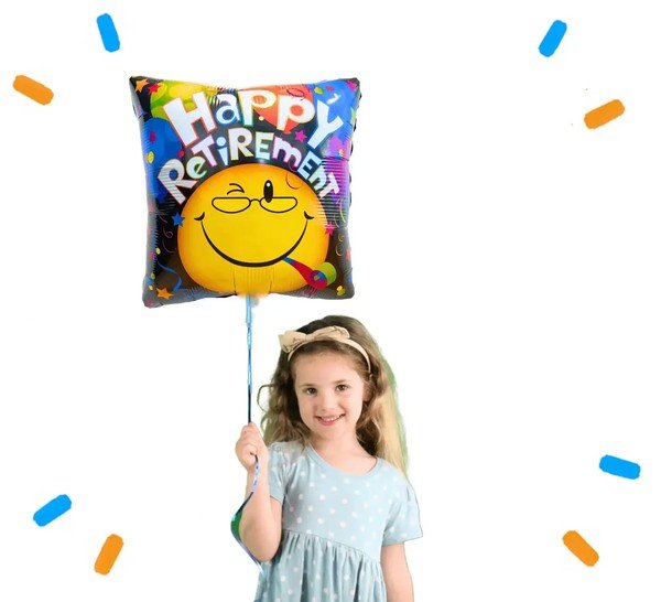 Happy Retirement Helium Ballon - Gevuld Met Helium - 45 cm - Ballonnenshop.nl