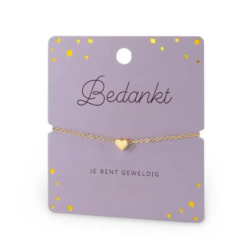 Hart Armband - Bedankt - Ballonnenshop.nl