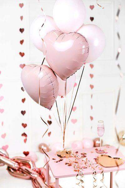 Hart Ballon Licht Roze 45 cm - Ballonnenshop.nl
