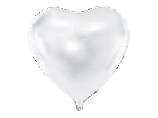 Hart Ballon Wit 45 cm - Ballonnenshop.nl