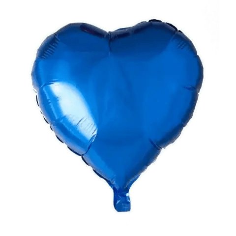 Hartballon Blauw 46 cm - leeg - Ballonnenshop.nl
