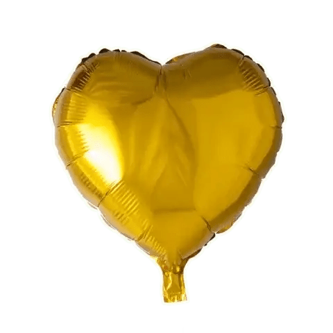 Hartballon Goud 46 cm - leeg - Ballonnenshop.nl