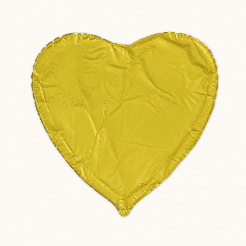 Hartballon Goud 91 cm - leeg - Ballonnenshop.nl
