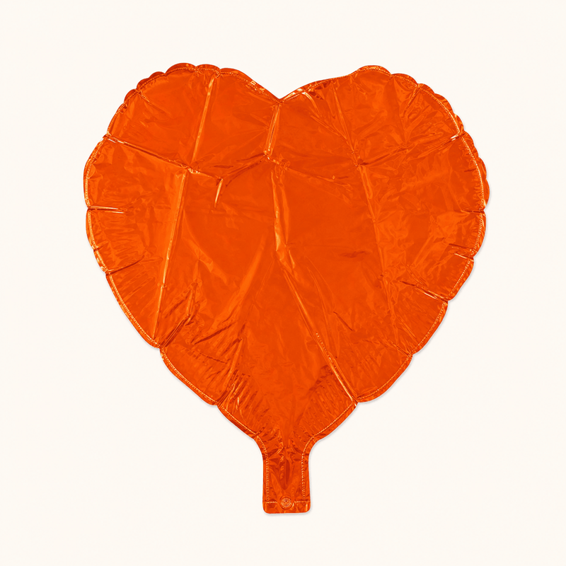 Hartballon Oranje 46 cm - leeg - Ballonnenshop.nl