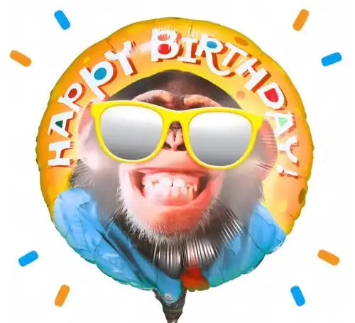 Helium Ballon Happy Birthday Aap - Gevuld Met Helium - 45 cm