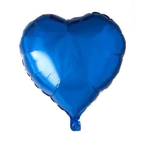 Helium Ballon Hart Blauw - Gevuld Met Helium - 45 cm - Ballonnenshop.nl