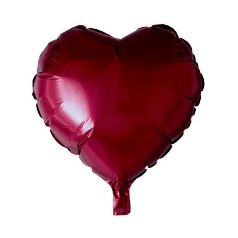 Helium Ballon Hart - Bordeauxrood - 46 cm - Ballonnenshop.nl