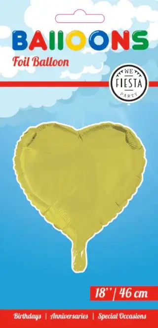 Helium Ballon Hart - Geel - 46 cm - Ballonnenshop.nl