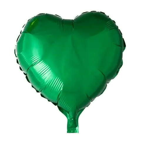 Helium Ballon Hart Groen - Gevuld Met Helium - 45 cm - Ballonnenshop.nl