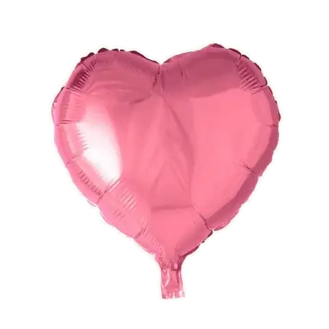 Helium Ballon Hart Roze - Gevuld Met Helium - 45 cm - Ballonnenshop.nl