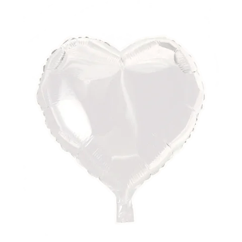 Helium Ballon Hart - Wit - 46 cm - Ballonnenshop.nl