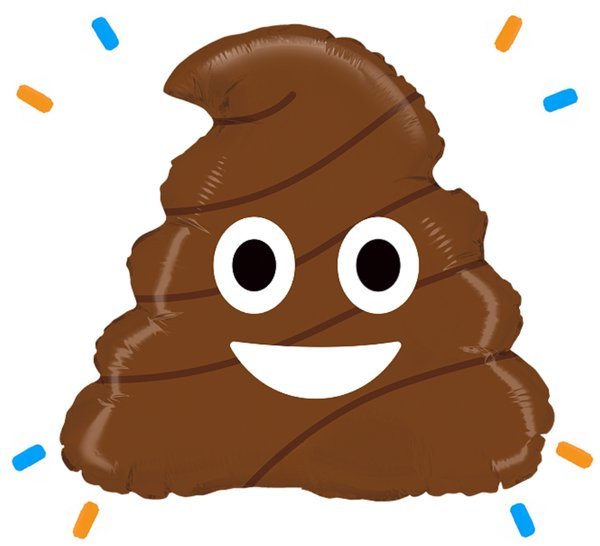 Helium Ballon Poep Emoji - Gevuld Met Helium - 51 cm - Ballonnenshop.nl