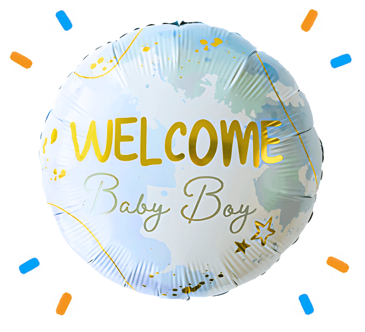 Helium Ballon Welcome Baby Boy - Gevuld Met Helium - 45 cm - Ballonnenshop.nl