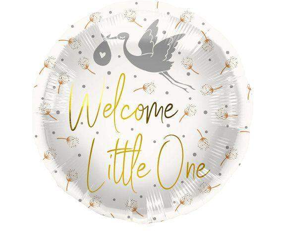 Helium Ballon Welcome Little One - Gevuld Met Helium - 45 cm - Ballonnenshop.nl