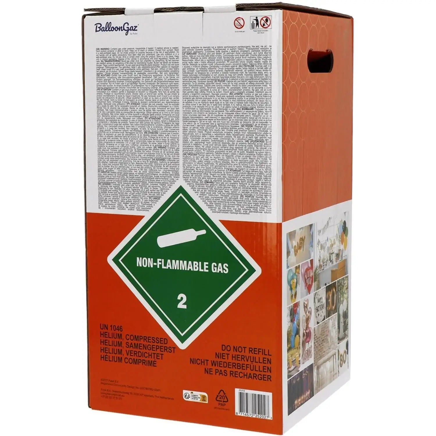 Helium tank 30 ballonnen - 99,9% Pure Helium - Ballonnenshop.nl