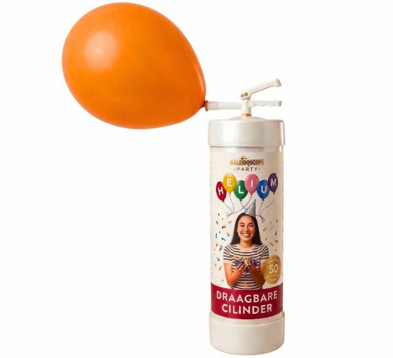 Helium Tank voor 50 ballonnen | Met 25 Gekleurde Ballonnen 30 cm, Ballonnenboost & Lint - Ballonnenshop.nl