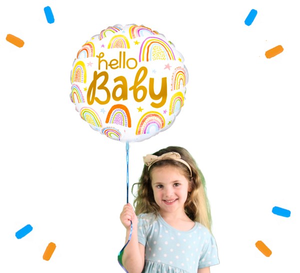 Hello Baby Helium Ballon - Gevuld Met Helium - 46 cm