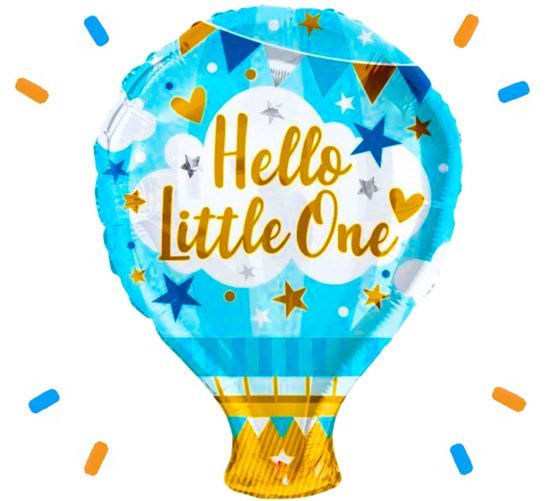 Hello Little One Luchtballon Helium Ballon Blauw - Gevuld Met Helium - 46 cm - Ballonnenshop.nl
