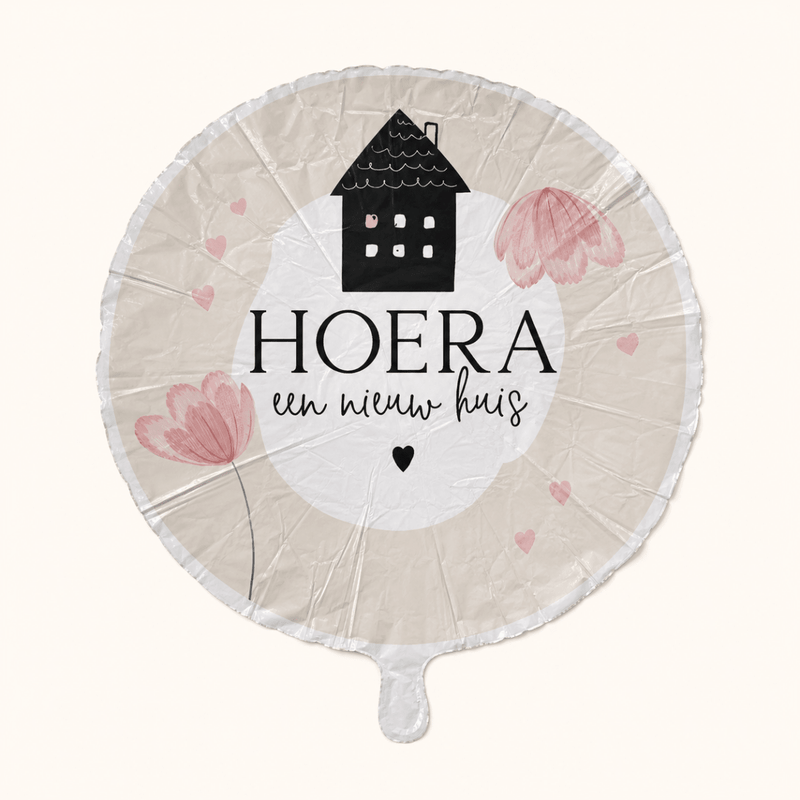 Hoera Een Nieuw Huis Folie Ballon - 43 cm - Ballonnenshop.nl