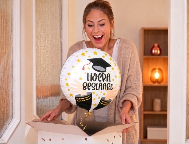 Hoera Geslaagd Ballon - Gevuld Met Helium - 46 cm - Ballonnenshop.nl