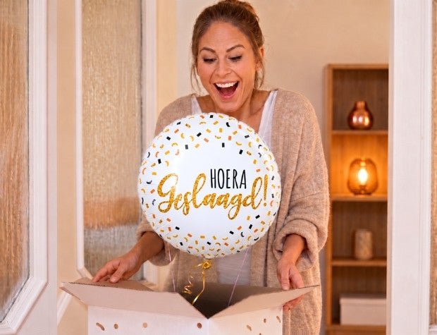 Hoera Geslaagd Helium Ballon - Gevuld Met Helium - 46 cm - Ballonnenshop.nl