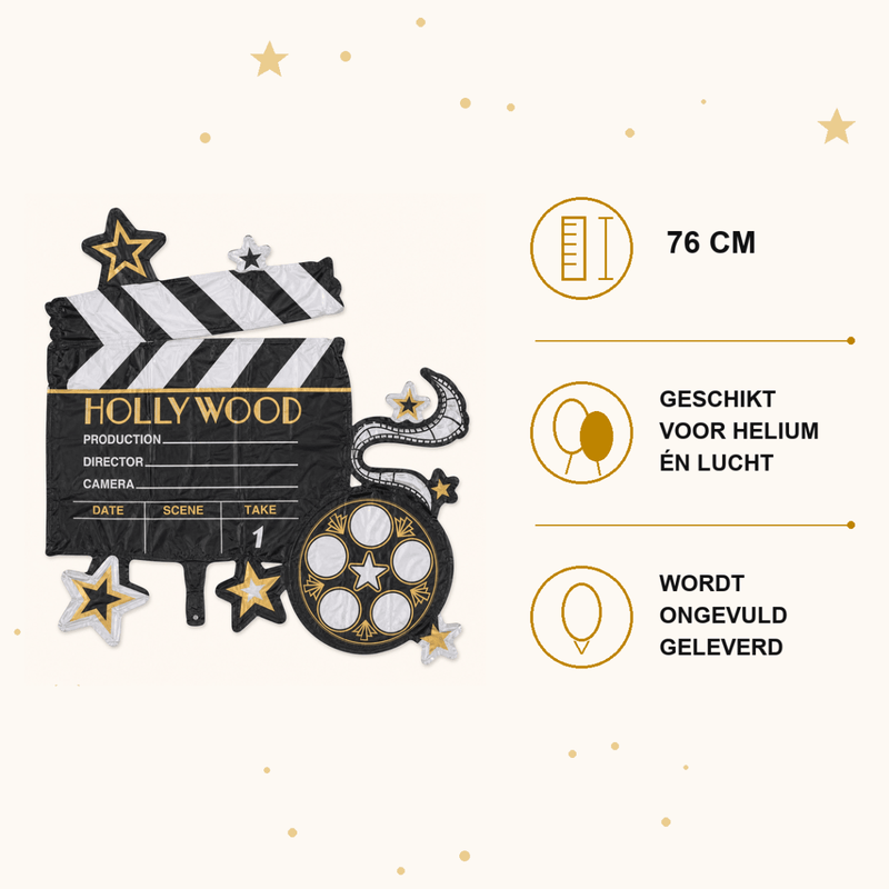 Hollywood - Folie Ballon - 76 cm - Ballonnenshop.nl