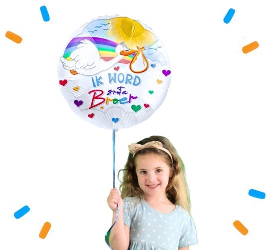 Ik Word Grote Broer Helium Ballon - Gevuld Met Helium - 46 cm - Ballonnenshop.nl
