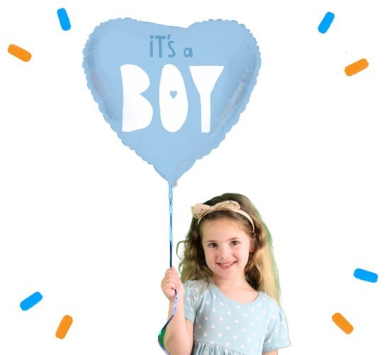 It's A Baby Boy Helium Ballon - Gevuld Met Helium - 46 cm - Ballonnenshop.nl