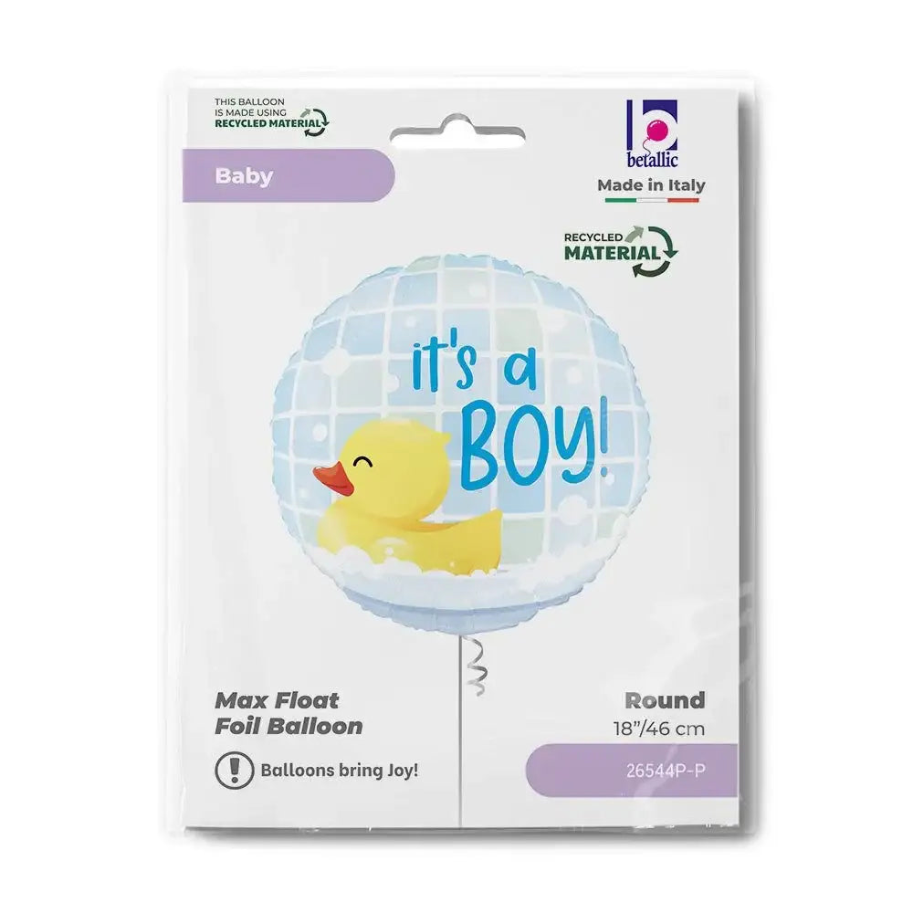 It's A Boy Badeend Folie Ballon - 46 cm - Ballonnenshop.nl